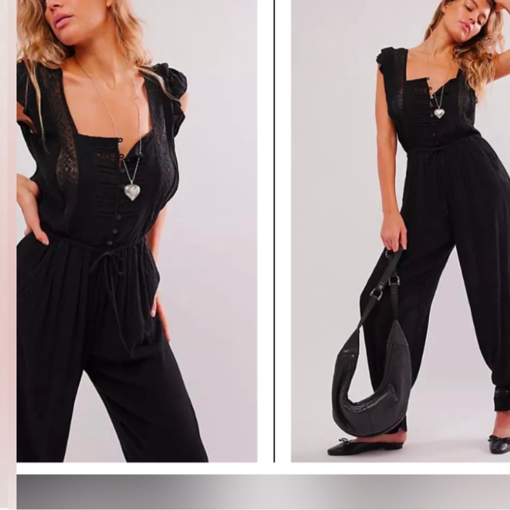 Nwt Free People Sydney Lace Jumpsuit In Corral Size S/M